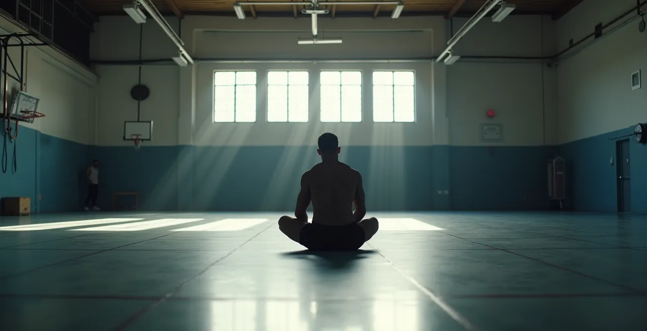 Exhausted athlete showing signs of CNS fatigue